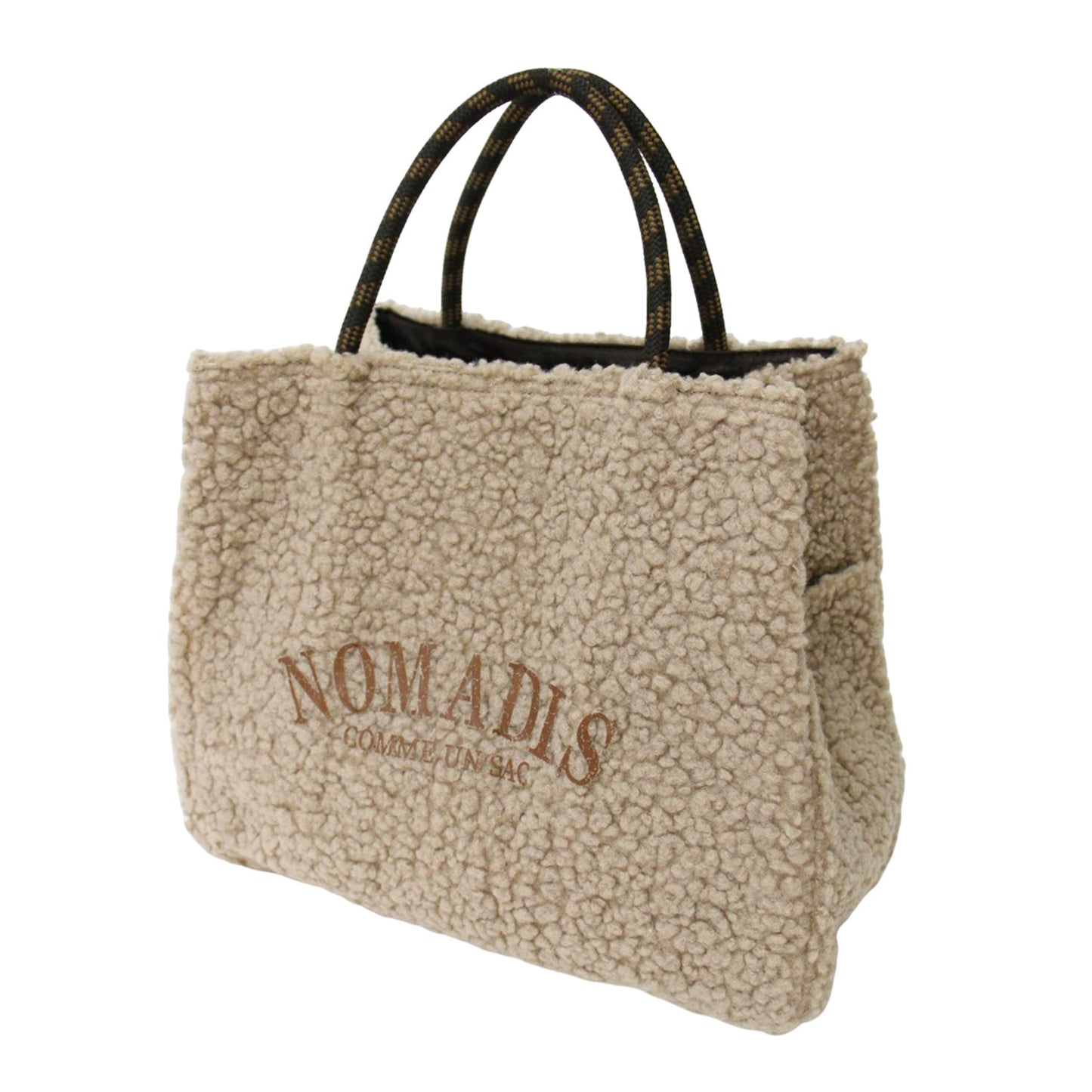 24秋冬 ボア トート バッグ / SAC BOA W ハンドバッグ ロゴ リバーシブル