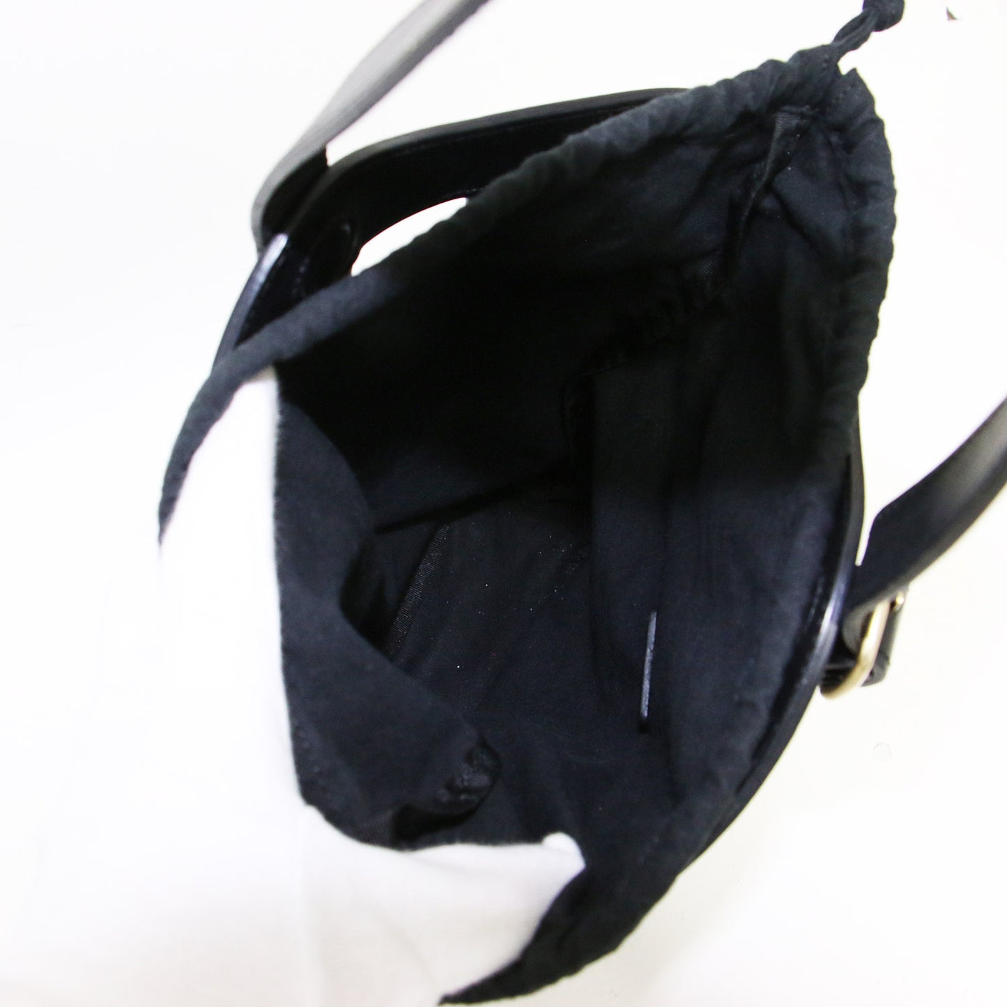 レザー ハンドバッグ / izabella ワンハンドル メッシュ 巾着付き 牛革