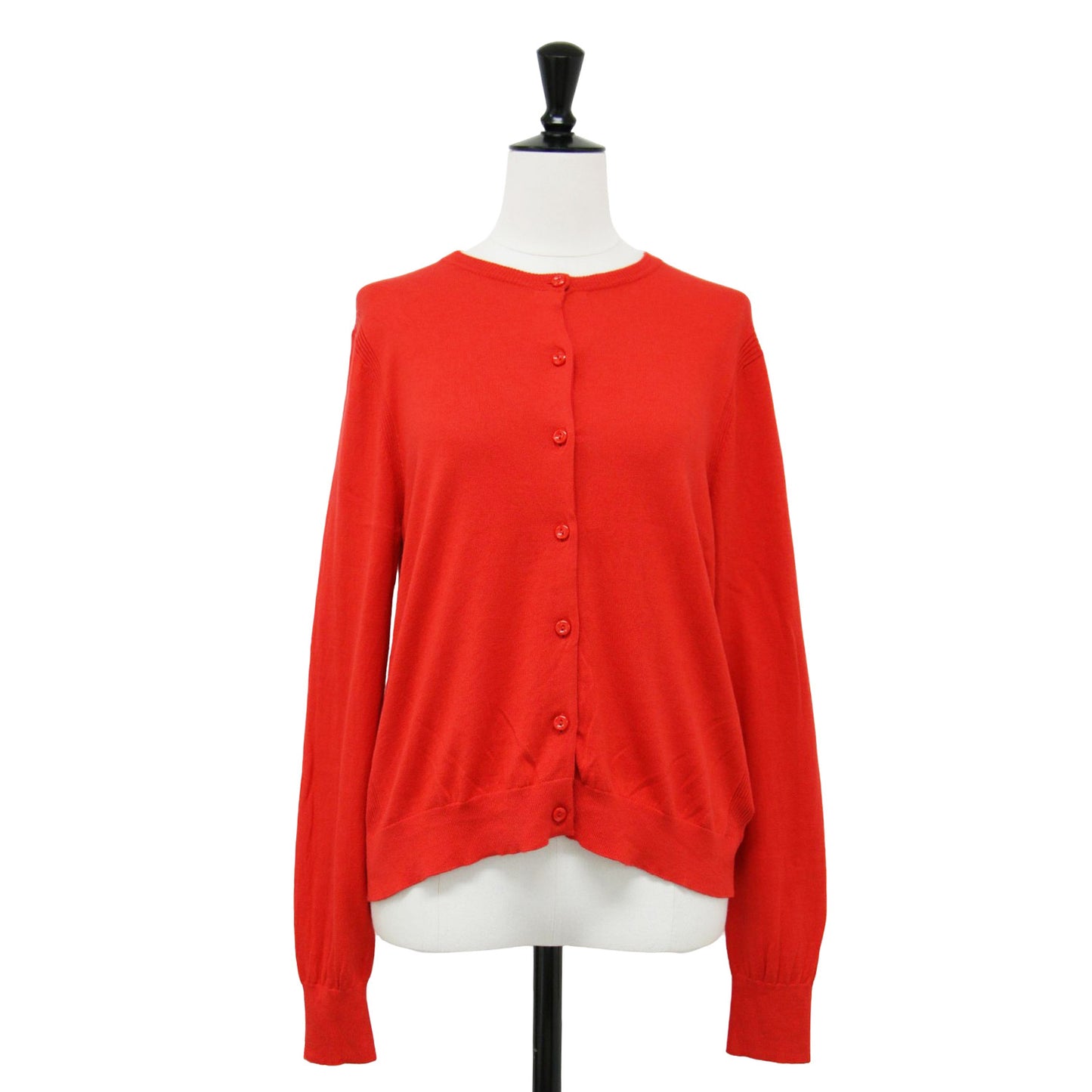 23春夏 コットン シルク クルー カーディガン / cotton silk ニット 長袖 ハイゲージ