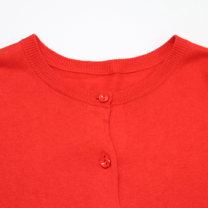 23春夏 コットン シルク クルー カーディガン / cotton silk ニット 長袖 ハイゲージ