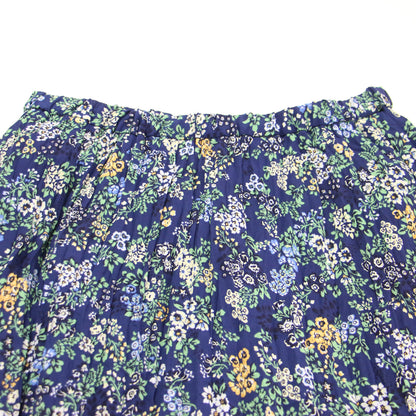 20春夏 マルチカラー フラワープリント プリーツ スカート / ロング丈 フレア 花柄