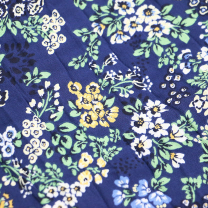 20春夏 マルチカラー フラワープリント プリーツ スカート / ロング丈 フレア 花柄