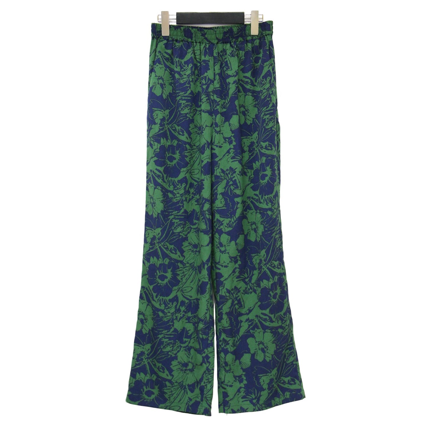 25春夏 コントラスト フラワープリント パンツ / イージーパンツ ストレート 花柄