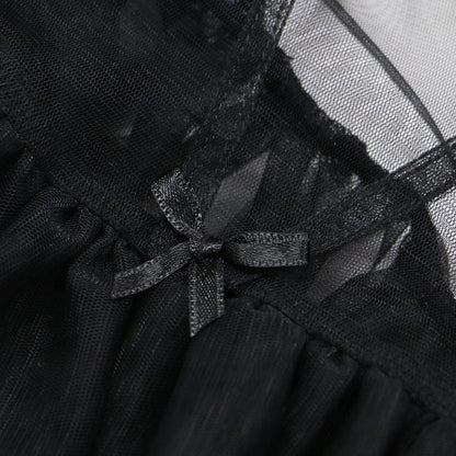 25春夏 チュール ペプラム ラッフル トップス / Tulle Peplum Ruffle Top ブラウス ノースリーブ クルーネック シアー フリル