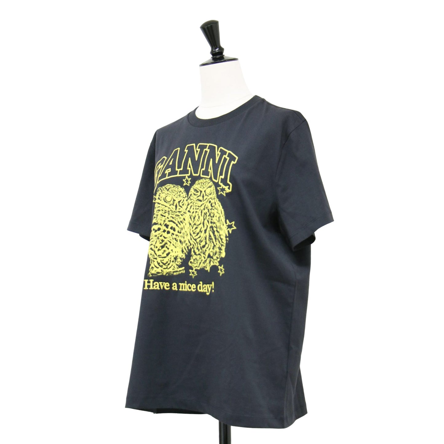 25春夏 ベーシック ジャージー オウルズ リラックスド Tシャツ / Basic Jersey Owls Relaxed T－shirt カットソー クルーネック 半袖 フクロウ プリント コットン