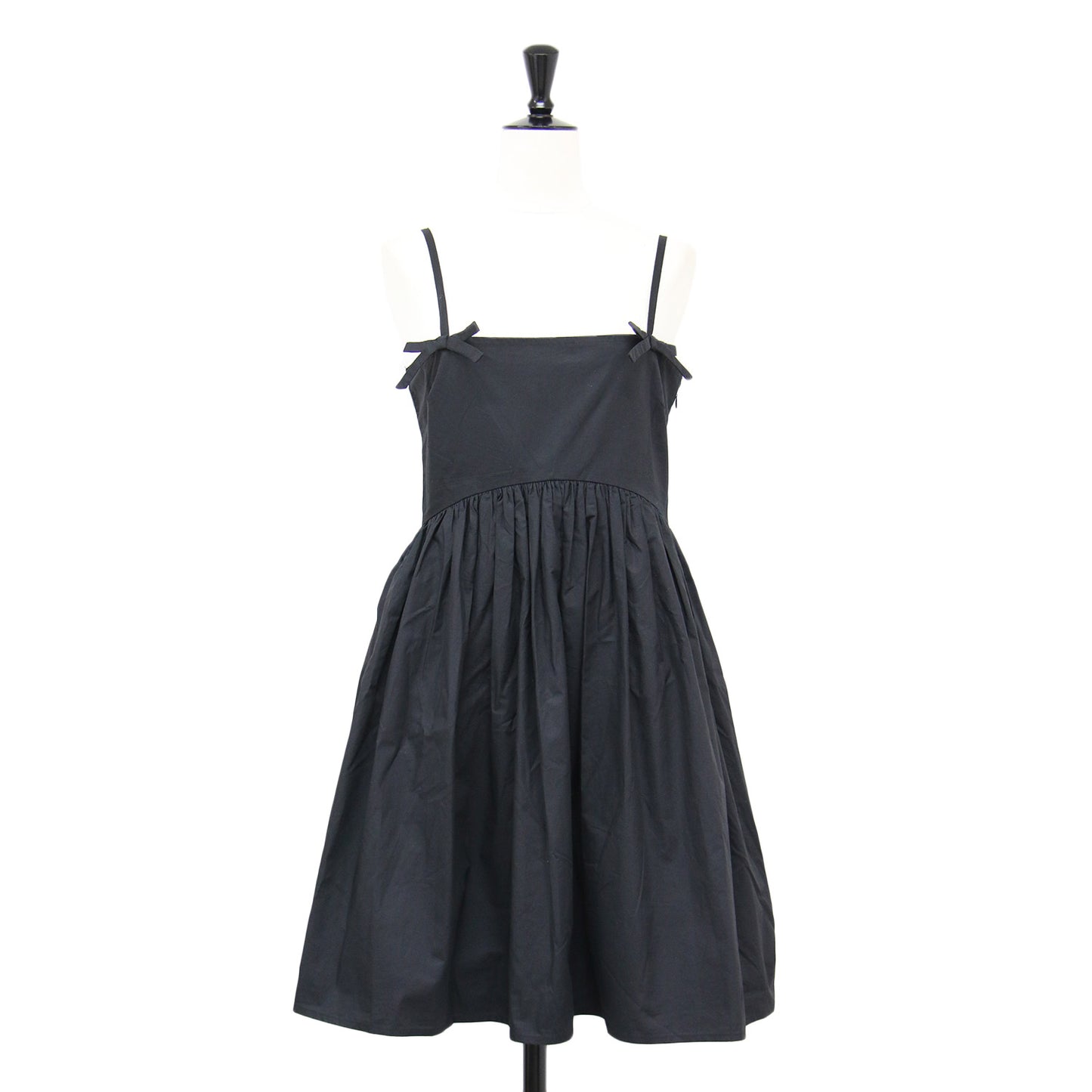 25春夏 コットン ポプリン ストラップ ドレス / Cotton Poplin Strap Dress ワンピース キャミソール ミニ丈 ギャザー 切替