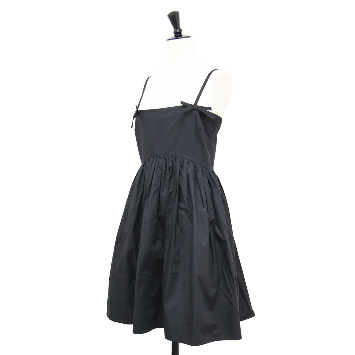 25春夏 コットン ポプリン ストラップ ドレス / Cotton Poplin Strap Dress ワンピース キャミソール ミニ丈 ギャザー 切替