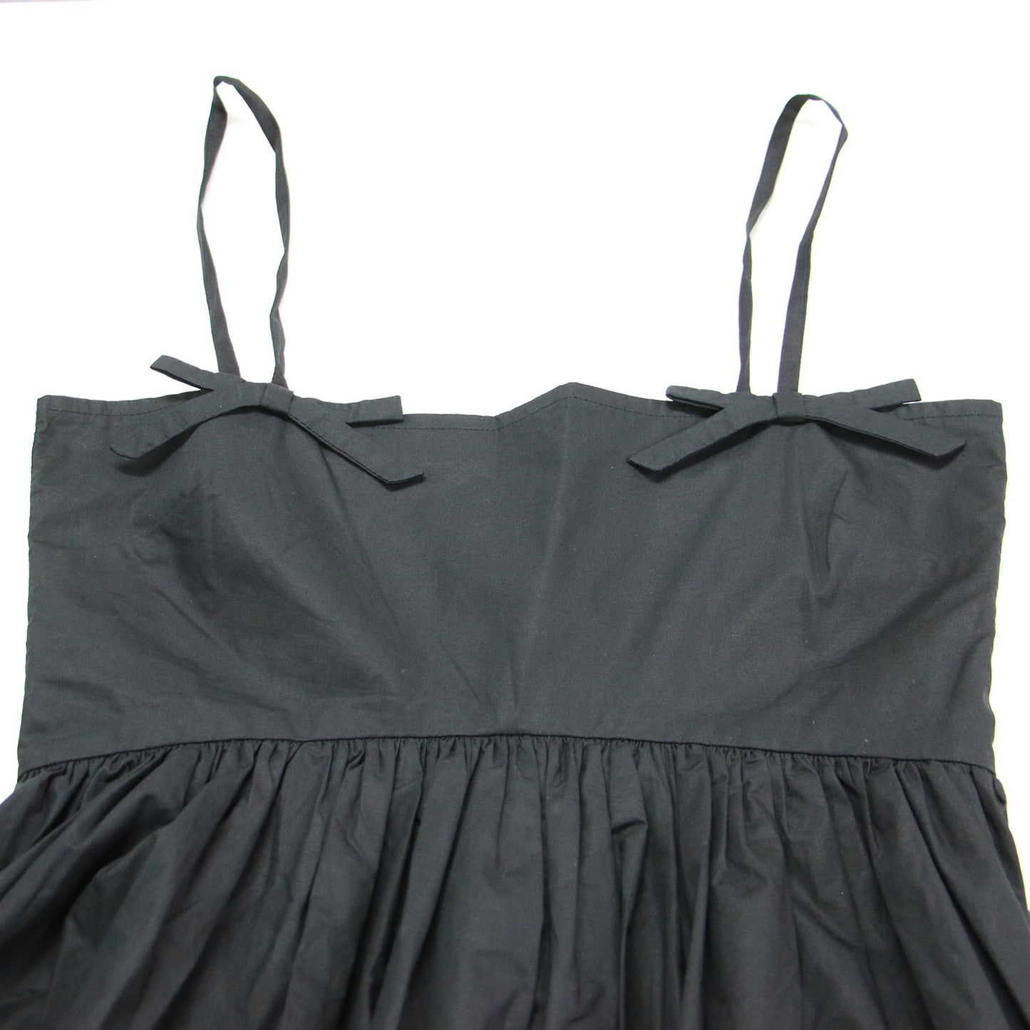 25春夏 コットン ポプリン ストラップ ドレス / Cotton Poplin Strap Dress ワンピース キャミソール ミニ丈 ギャザー 切替