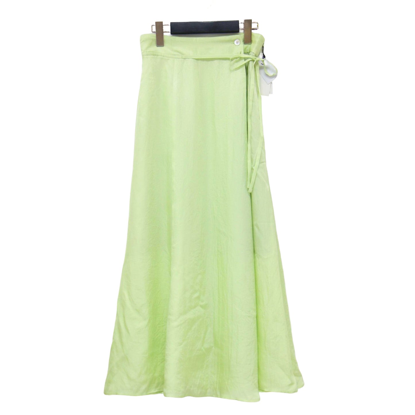 23春夏 ラップ風 フレア スカート / ロング丈 マーメイド ドレープ サテン