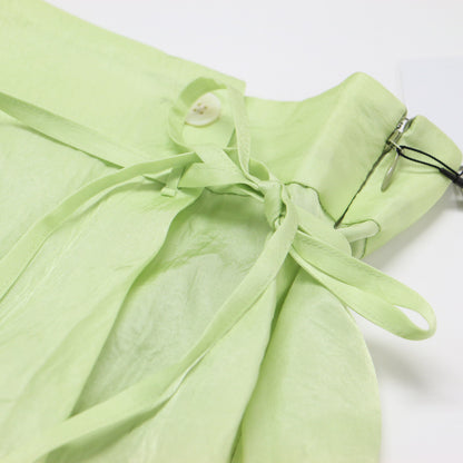 23春夏 ラップ風 フレア スカート / ロング丈 マーメイド ドレープ サテン