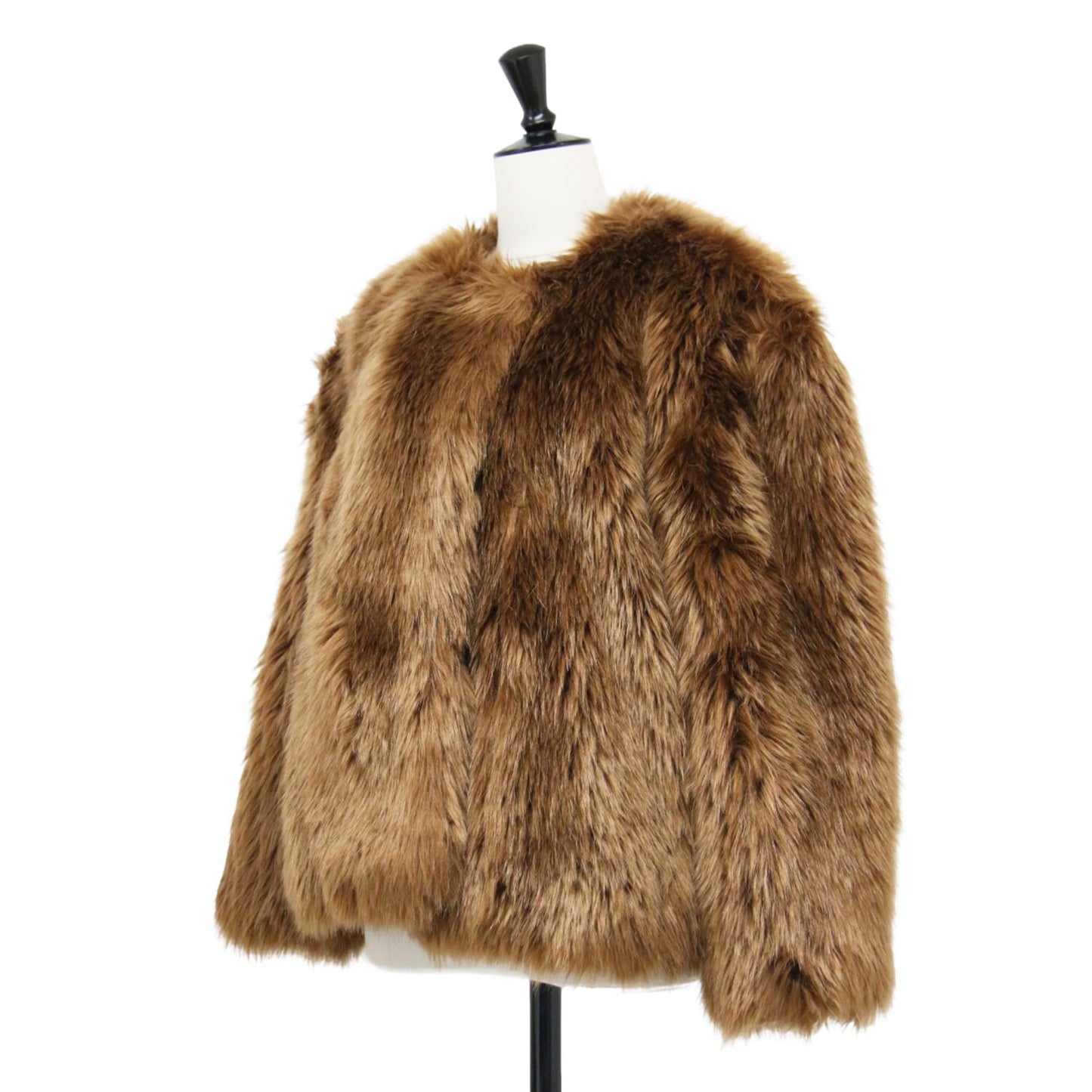 ETERNEL フェイクファー ジャケット / ブルゾン ショート丈 長袖 ノーカラー シャギー