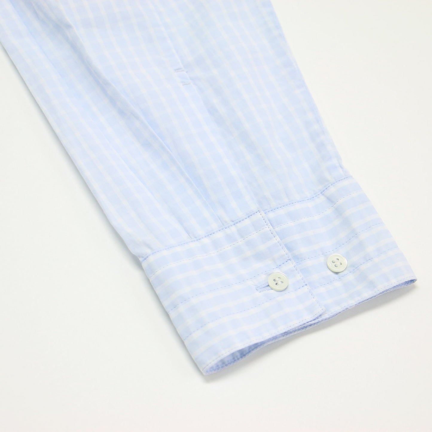 22秋冬 コットン バンドカラー チュニック シャツ / ブラウス ロング丈 長袖 チェック柄