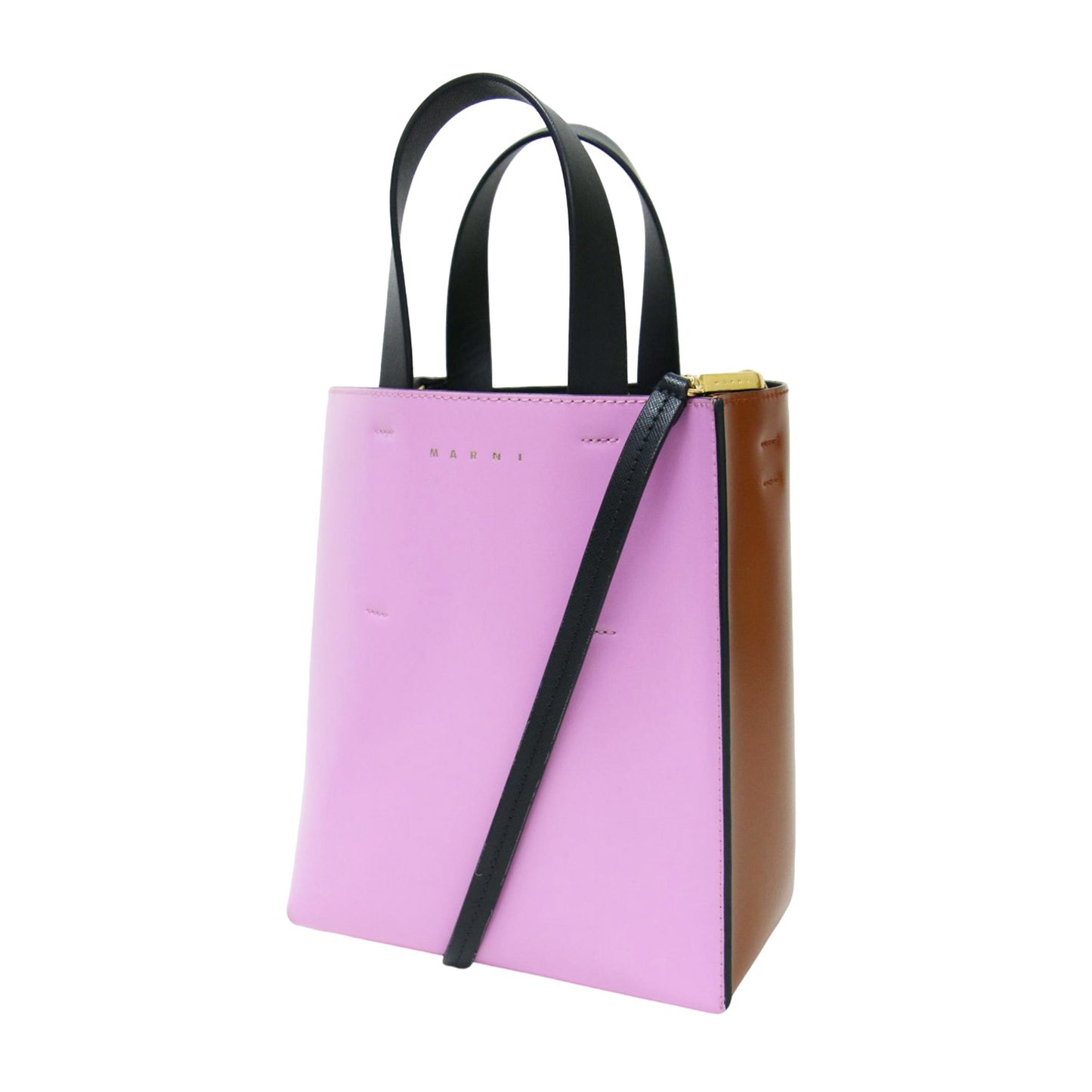 22秋冬 ミュゼオ ミニ レザー ハンドバッグ / MUSEO MINI トートバッグ ショルダー 2WAY 斜め掛け 肩掛け バイカラー 牛革