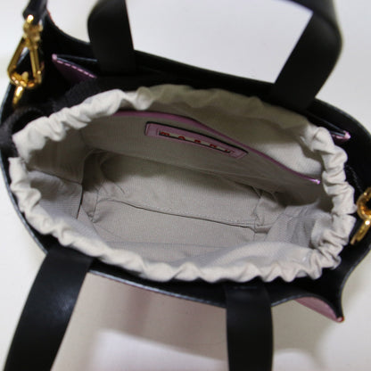 22秋冬 ミュゼオ ミニ レザー ハンドバッグ / MUSEO MINI トートバッグ ショルダー 2WAY 斜め掛け 肩掛け バイカラー 牛革