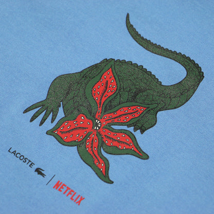 x Netflix アレンジワニ ロゴ Tシャツ / カットソー 半袖 ショートスリーブ クルーネック コットン