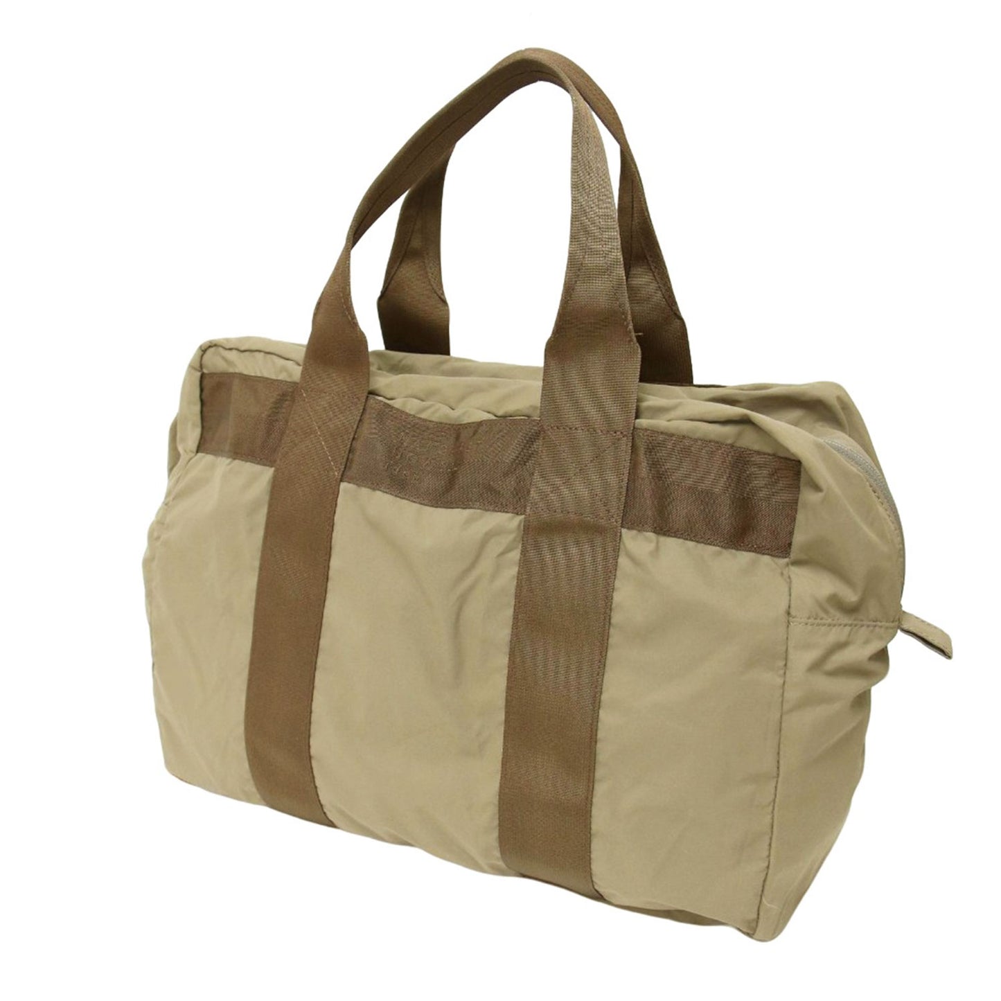 ポケッタブル ボストンバッグ / トート 肩掛け 配色テープ ロゴ刺繍