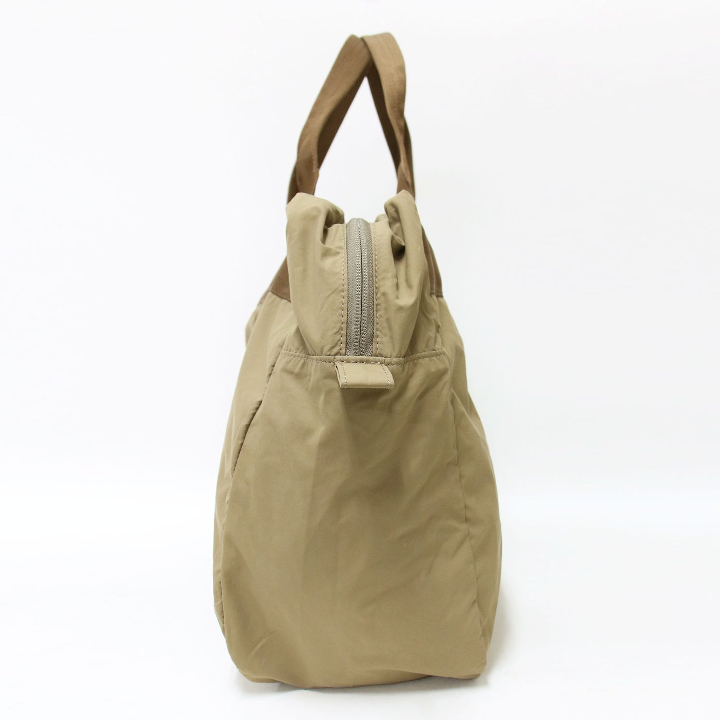 ポケッタブル ボストンバッグ / トート 肩掛け 配色テープ ロゴ刺繍