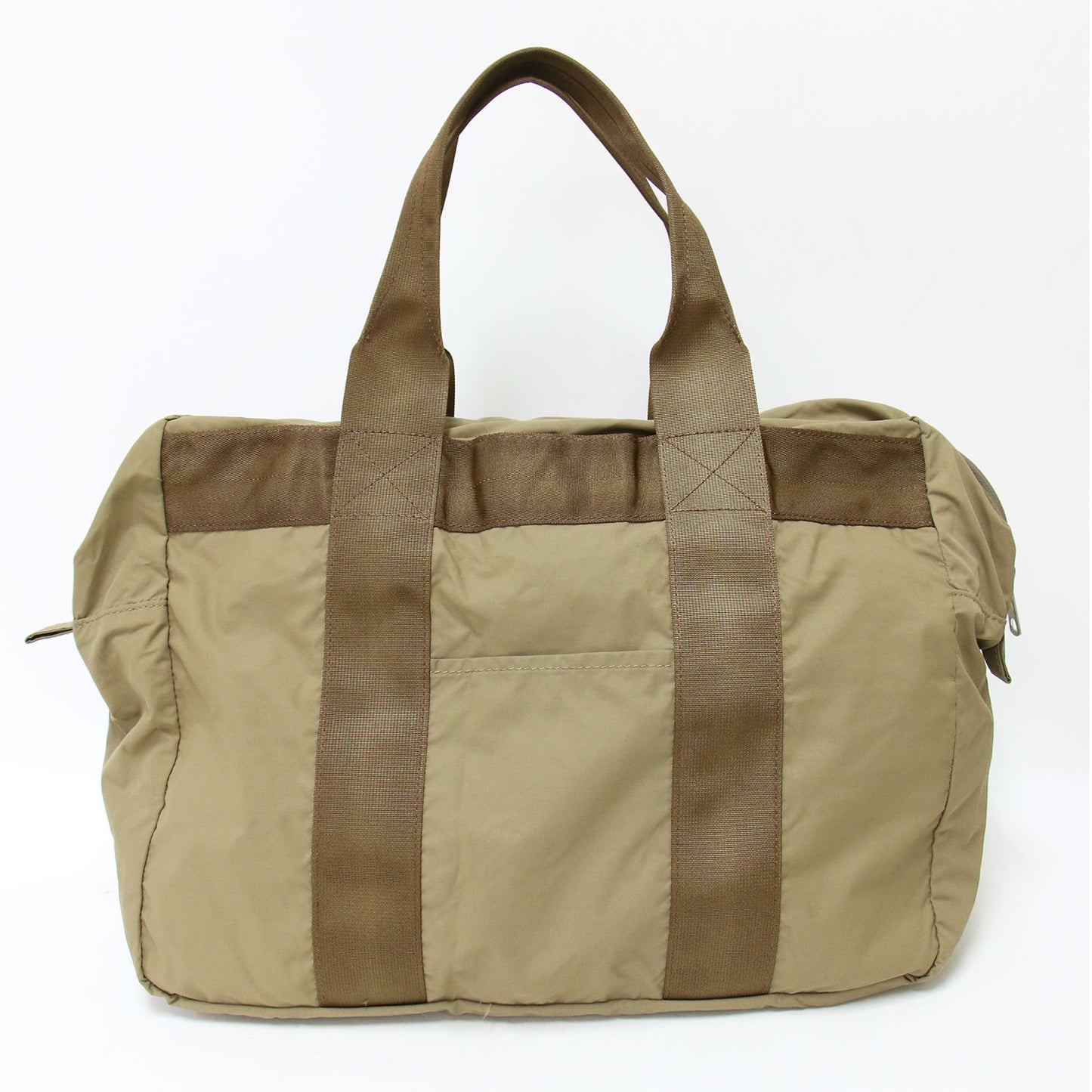 ポケッタブル ボストンバッグ / トート 肩掛け 配色テープ ロゴ刺繍