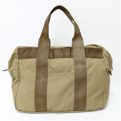 ポケッタブル ボストンバッグ / トート 肩掛け 配色テープ ロゴ刺繍