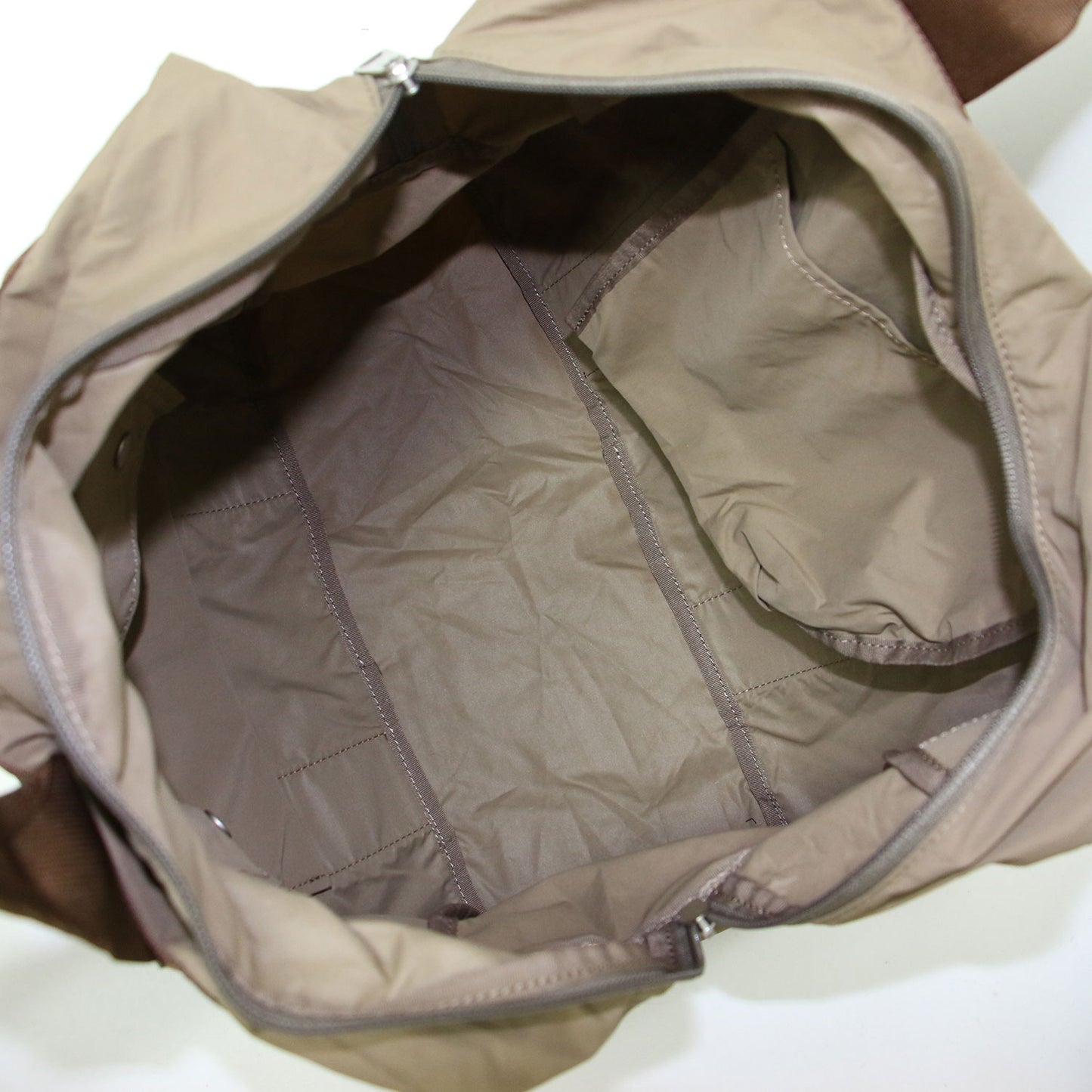 ポケッタブル ボストンバッグ / トート 肩掛け 配色テープ ロゴ刺繍