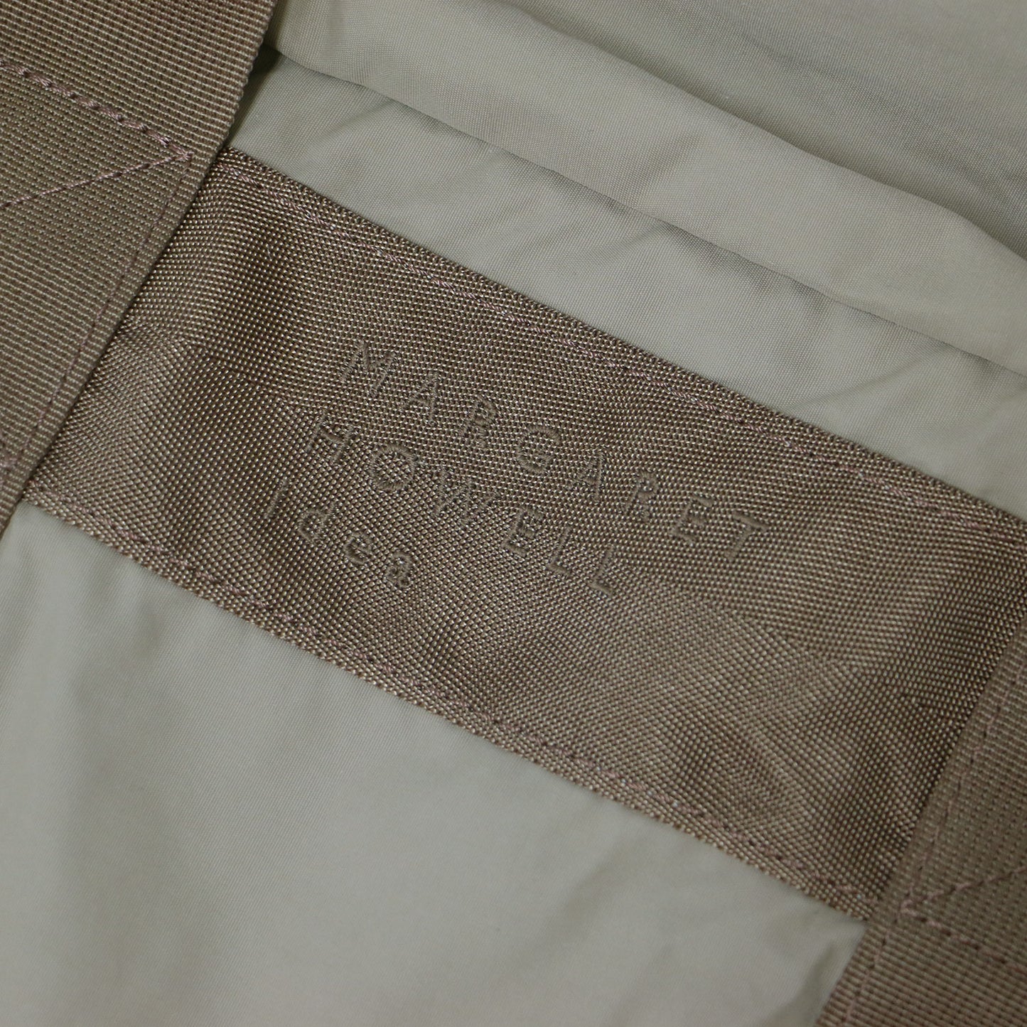 ポケッタブル ボストンバッグ / トート 肩掛け 配色テープ ロゴ刺繍