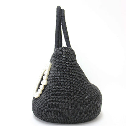 パール サングラス カゴバッグ / トート ハンドバッグ 天然素材