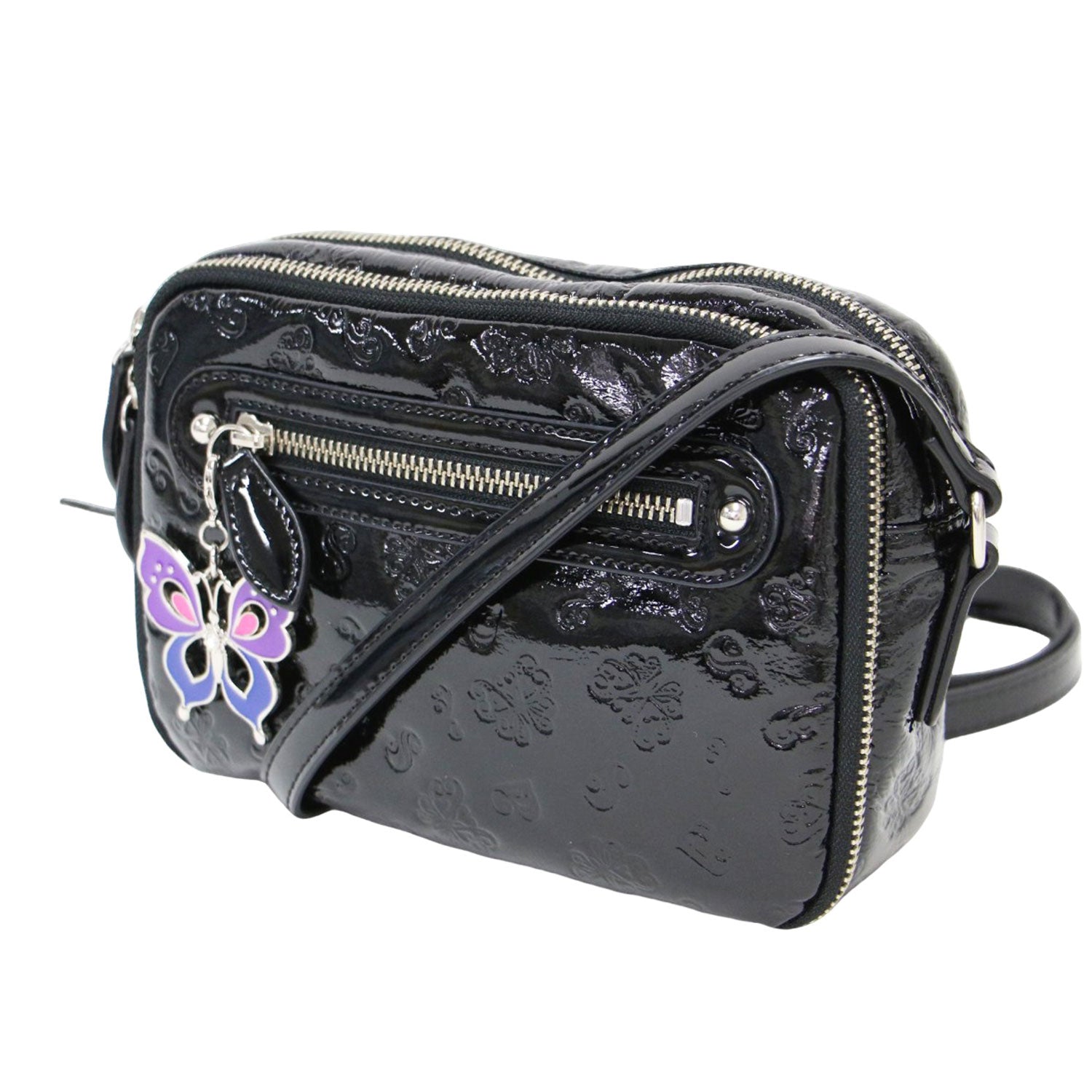 ANNA SUI (アナスイ) エリス 型押し エナメルレザー ショルダー ANNA SUI (アナスイ) エリス 型押し エナメルレザー ショルダー