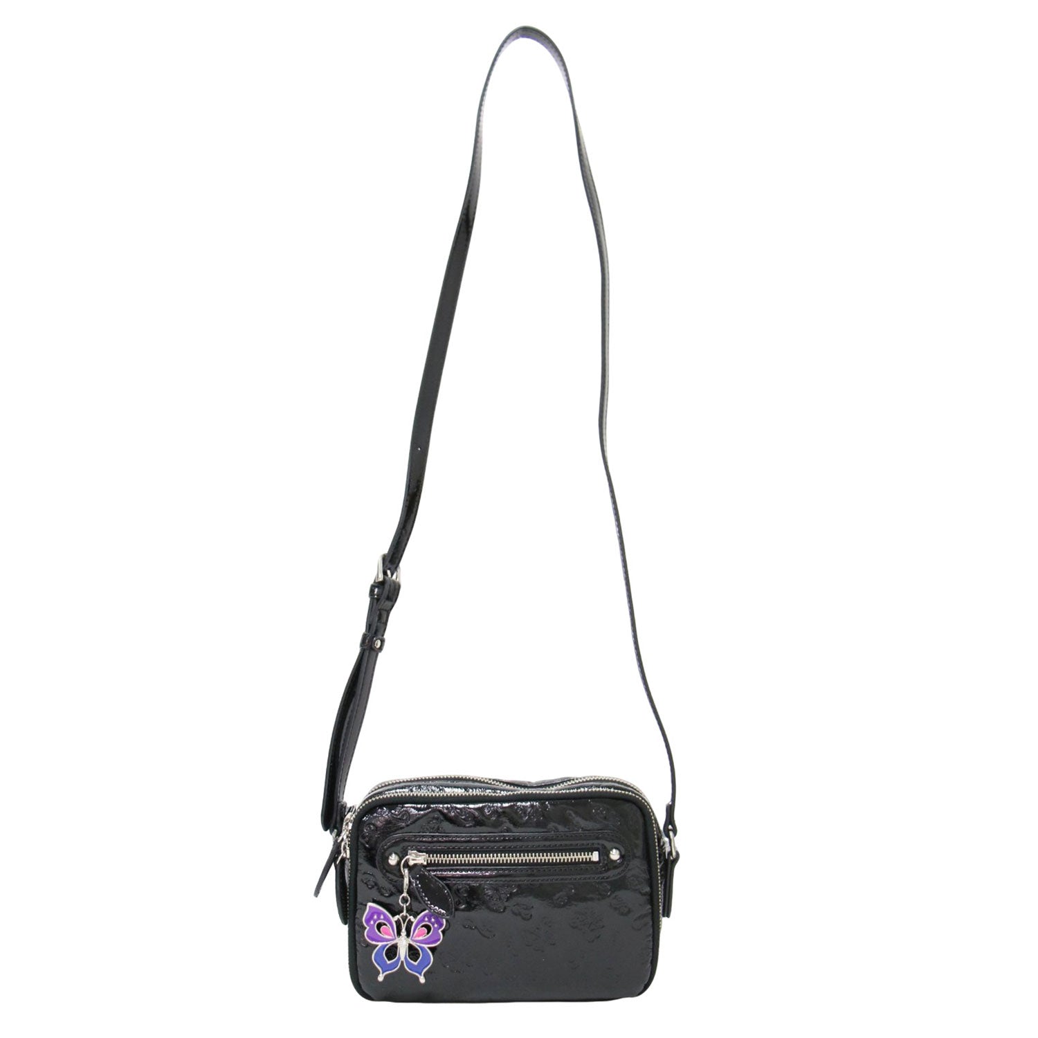 ANNA SUI (アナスイ) エリス 型押し エナメルレザー ショルダー ANNA SUI (アナスイ) エリス 型押し エナメルレザー ショルダー