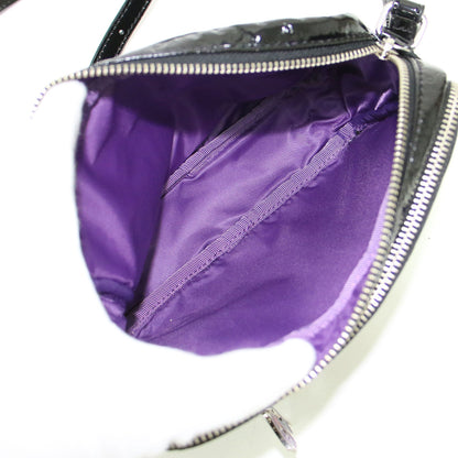 エリス 型押し エナメルレザー ショルダーバッグ / ポシェット 肩掛け 斜め掛け バタフライ エンボス