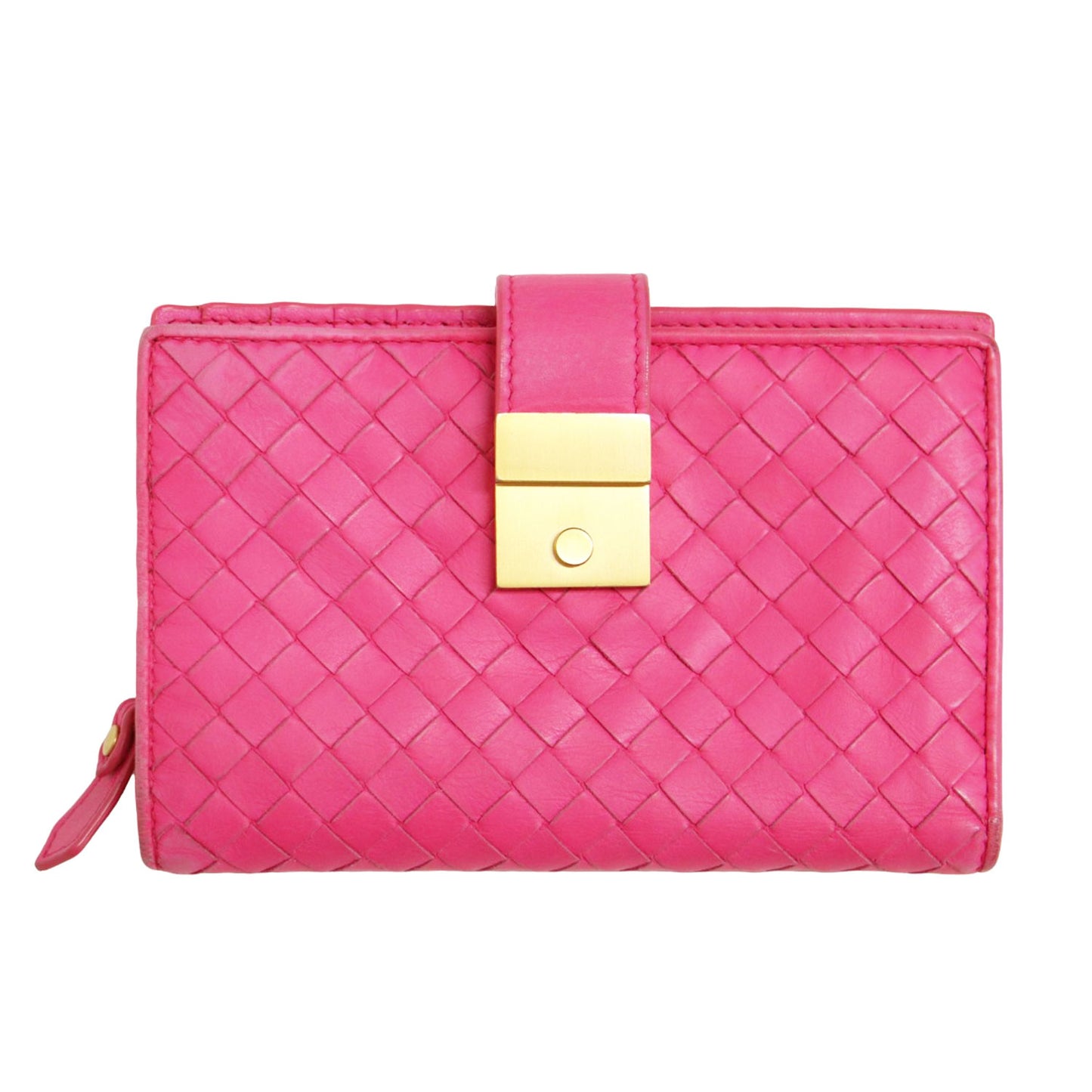 イントレチャート レザー 二つ折り財布 / ウォレット 金具 ラウンドファスナー