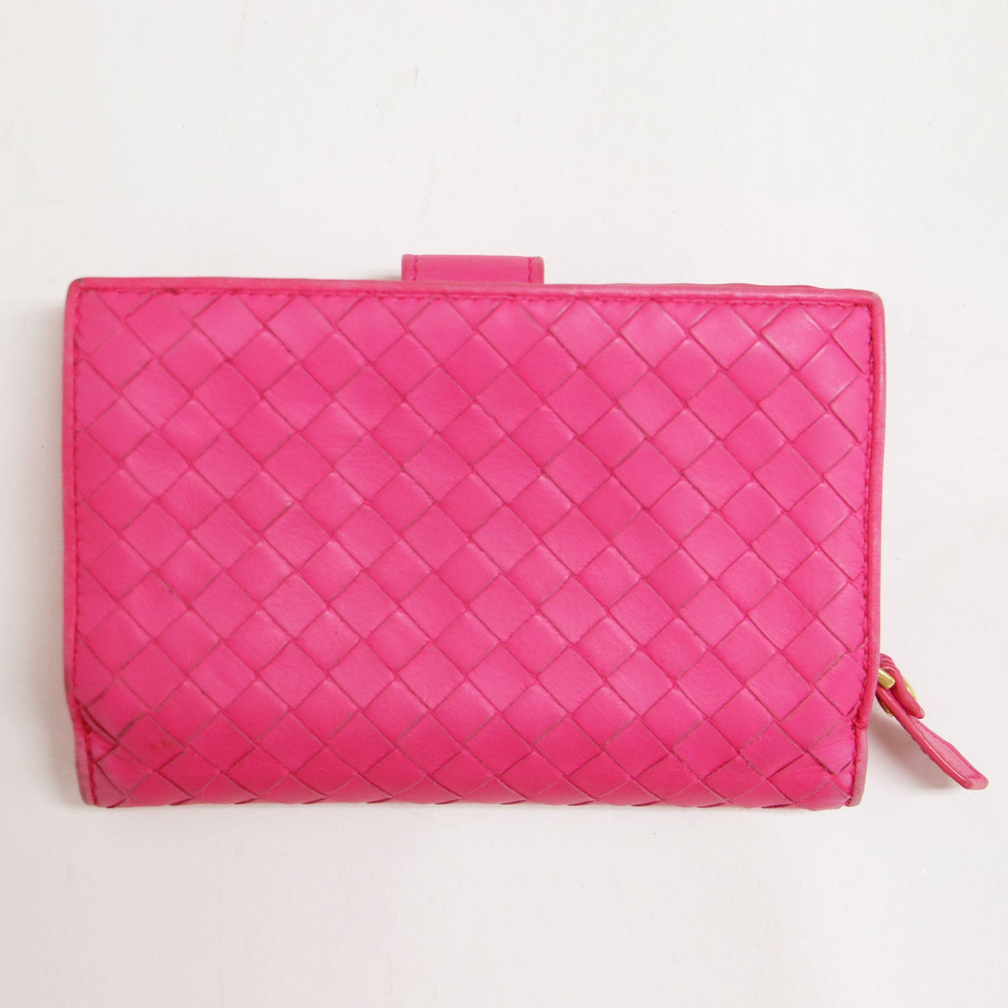 イントレチャート レザー 二つ折り財布 / ウォレット 金具 ラウンドファスナー