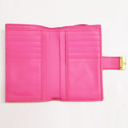 イントレチャート レザー 二つ折り財布 / ウォレット 金具 ラウンドファスナー