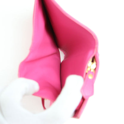 イントレチャート レザー 二つ折り財布 / ウォレット 金具 ラウンドファスナー