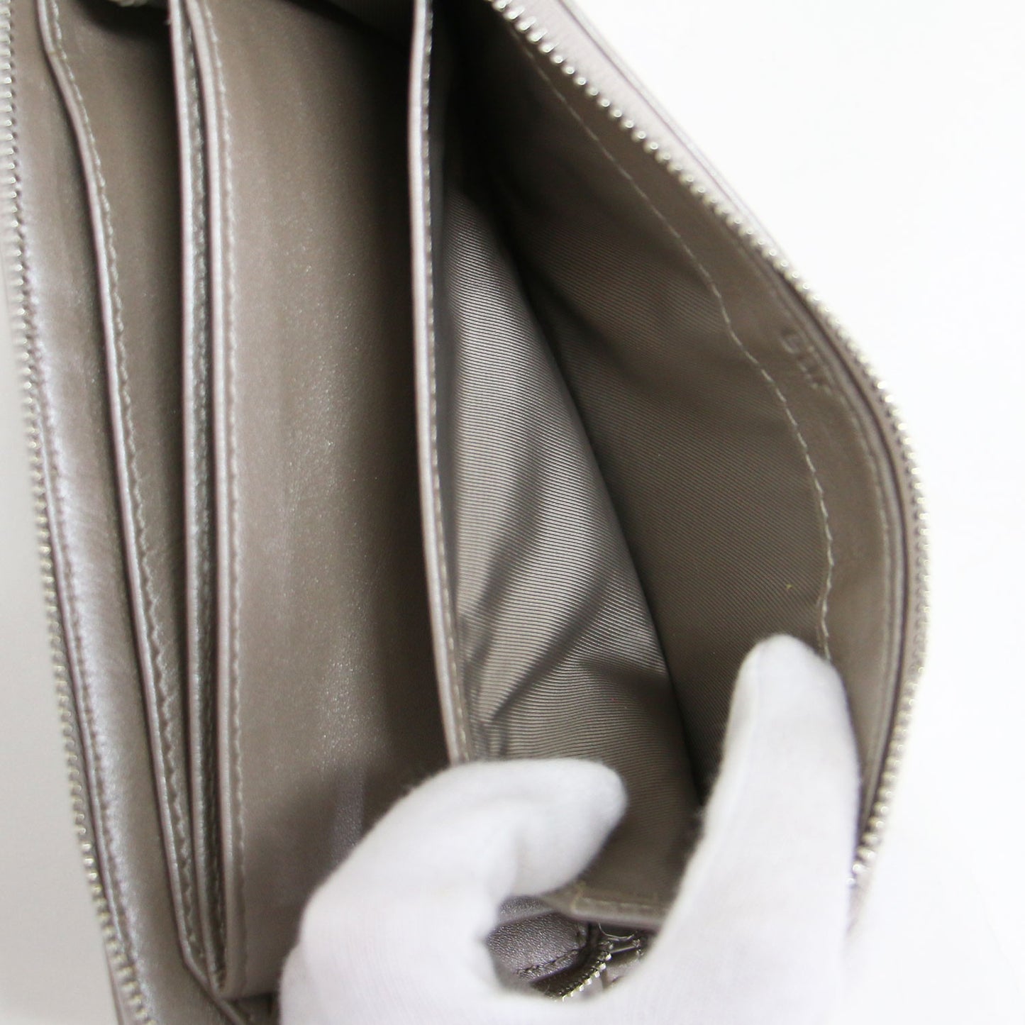 24春夏 本革 エンボス 長財布 / ロングウォレット ラウンドジップ メタリック レザー