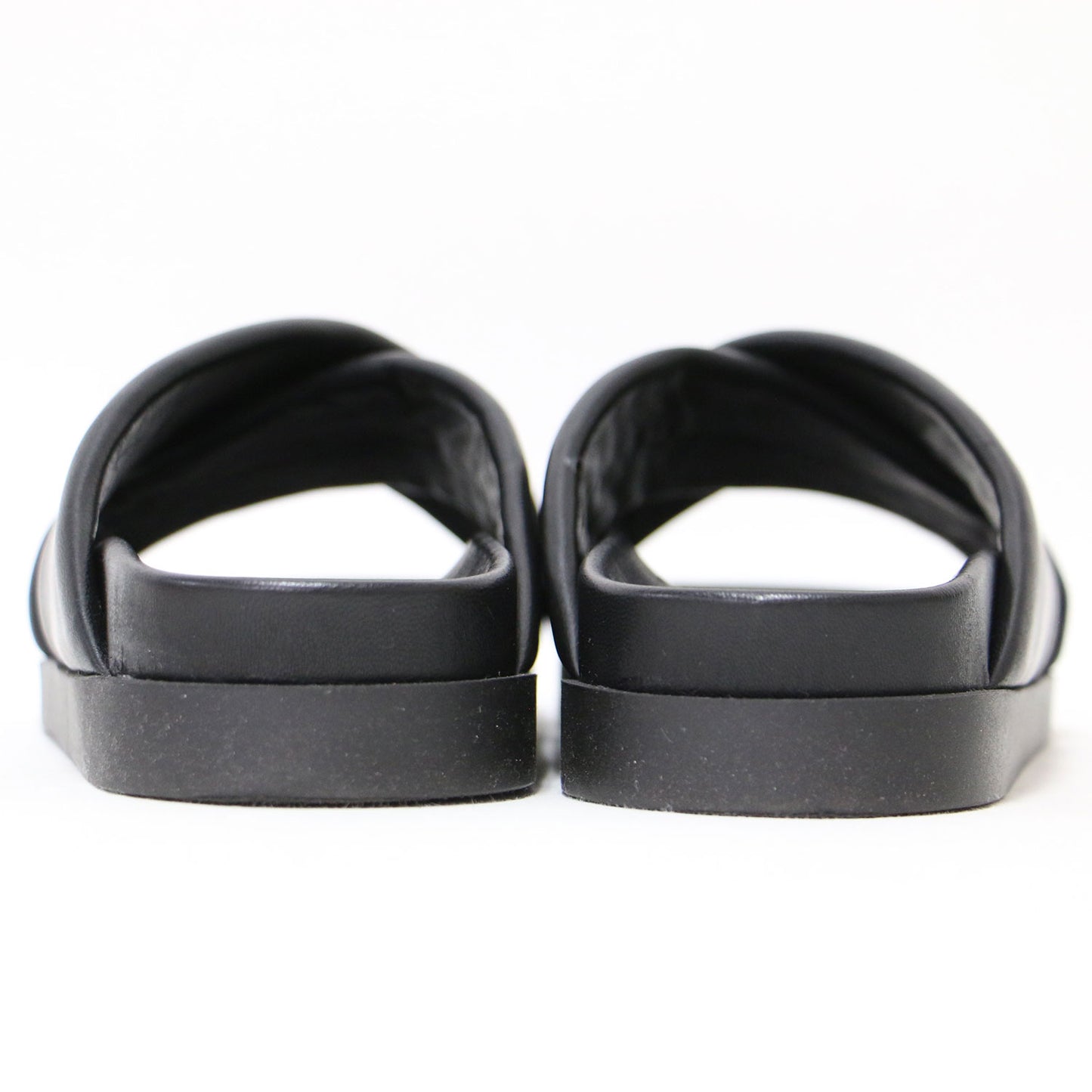 24春夏 クロスベルト フットベッド サンダル / スライドサンダル フラット ラウンドトゥ レザー