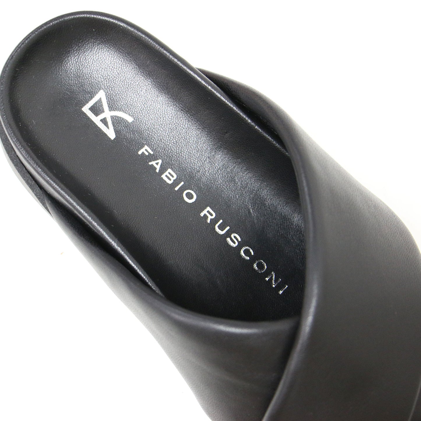 24春夏 クロスベルト フットベッド サンダル / スライドサンダル フラット ラウンドトゥ レザー