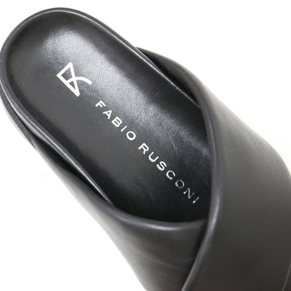 24春夏 クロスベルト フットベッド サンダル / スライドサンダル フラット ラウンドトゥ レザー