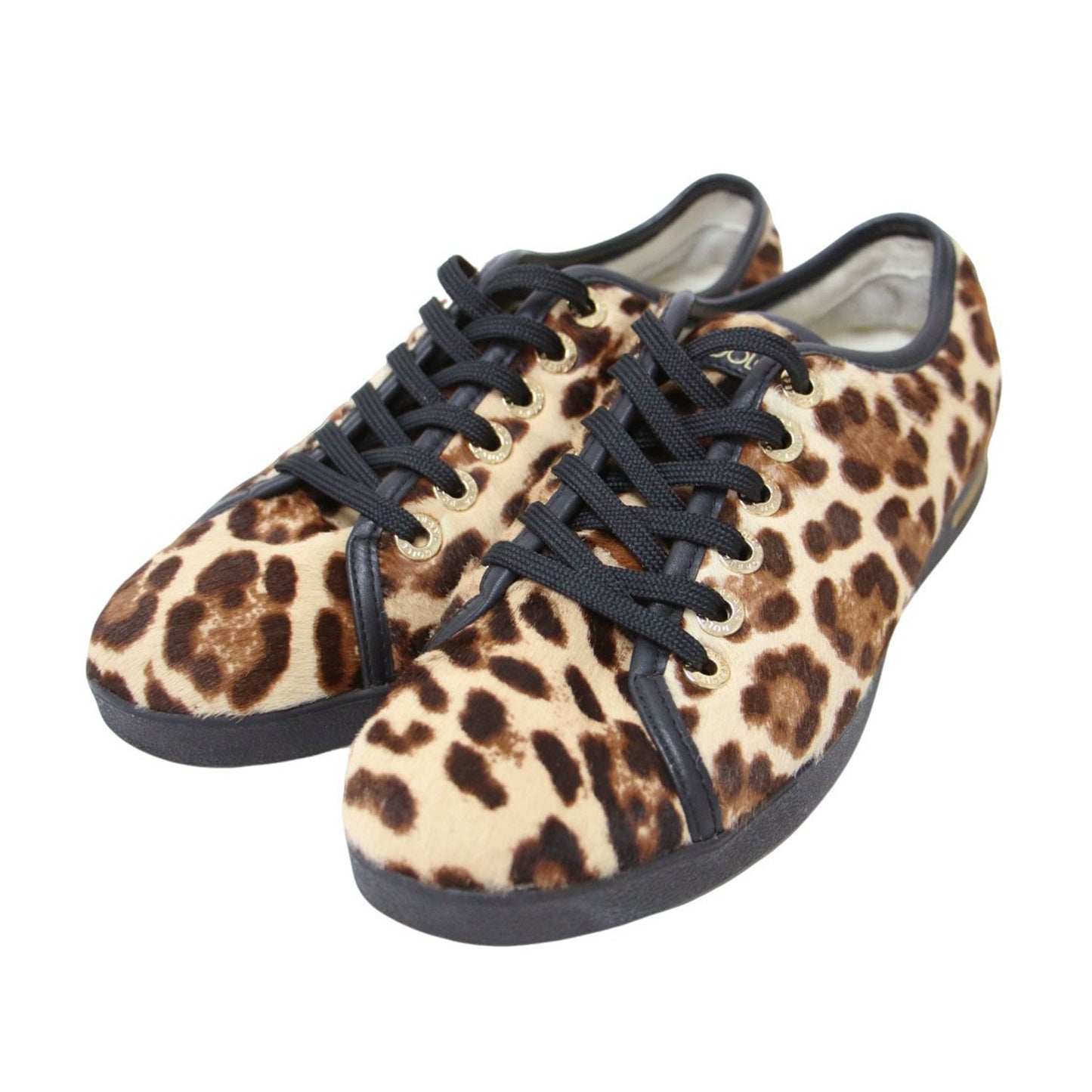 レオパード柄 レースアップ スニーカー / ローカット ヒョウ柄 ハラコ