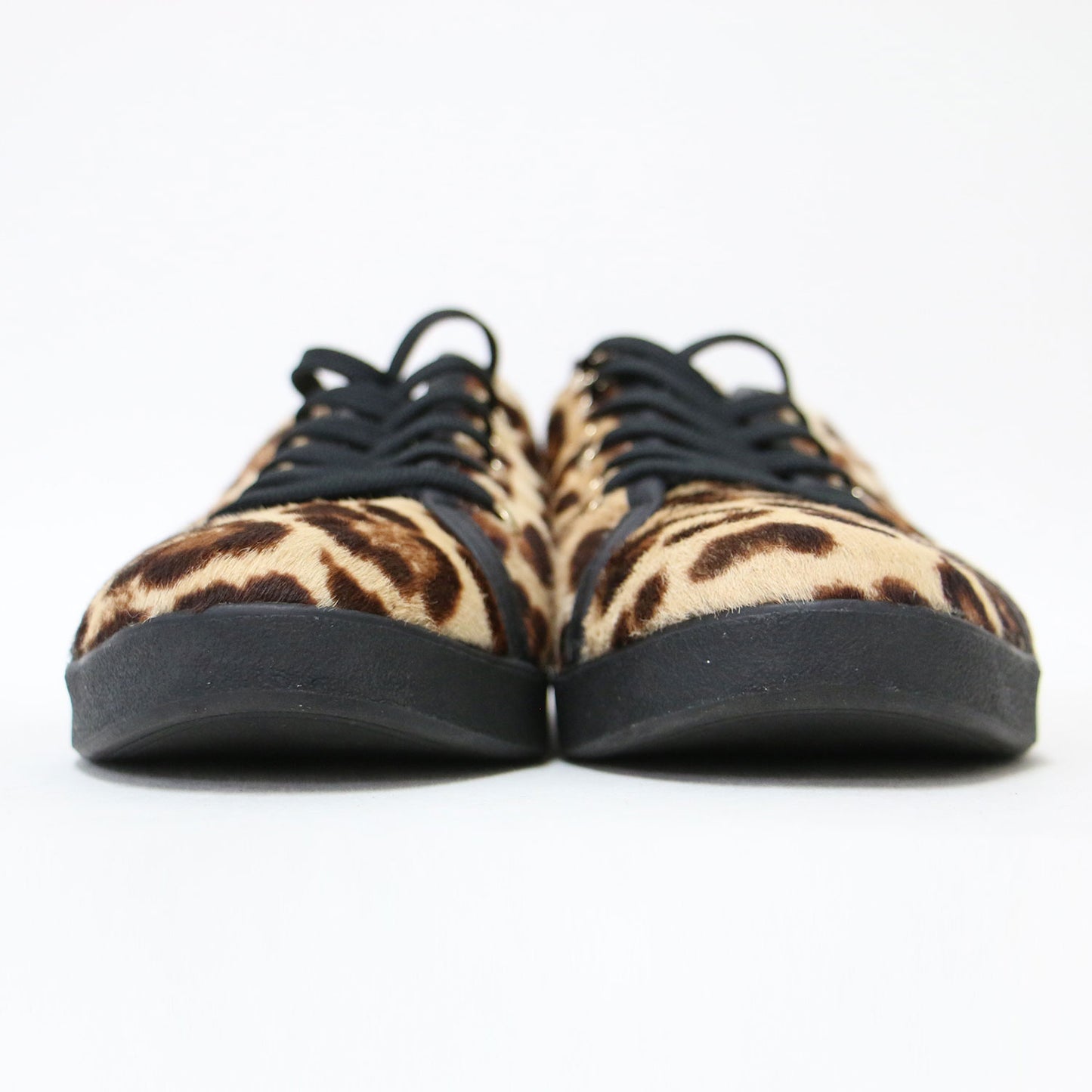 レオパード柄 レースアップ スニーカー / ローカット ヒョウ柄 ハラコ