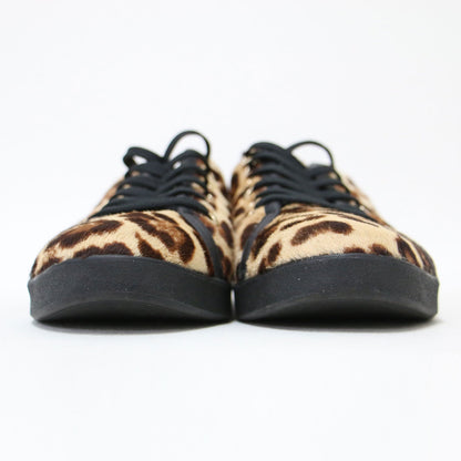 レオパード柄 レースアップ スニーカー / ローカット ヒョウ柄 ハラコ
