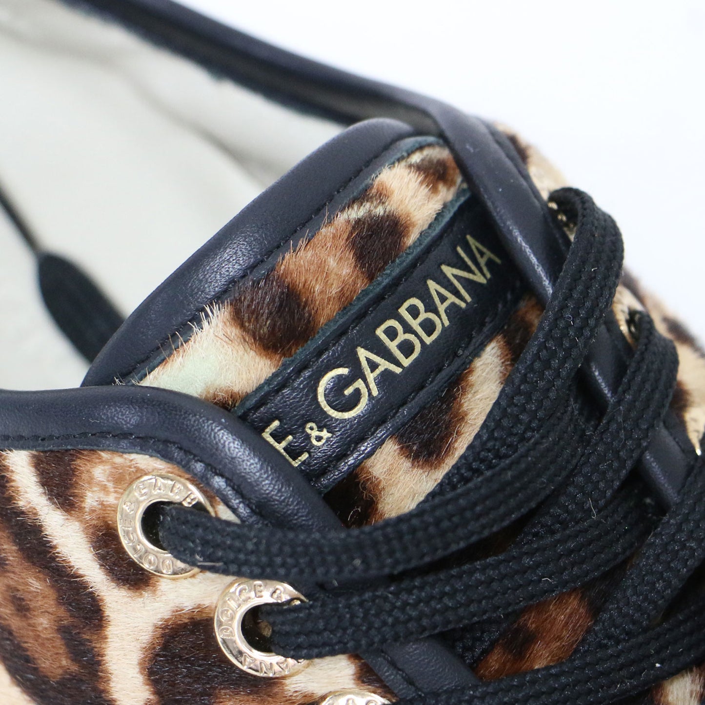 レオパード柄 レースアップ スニーカー / ローカット ヒョウ柄 ハラコ