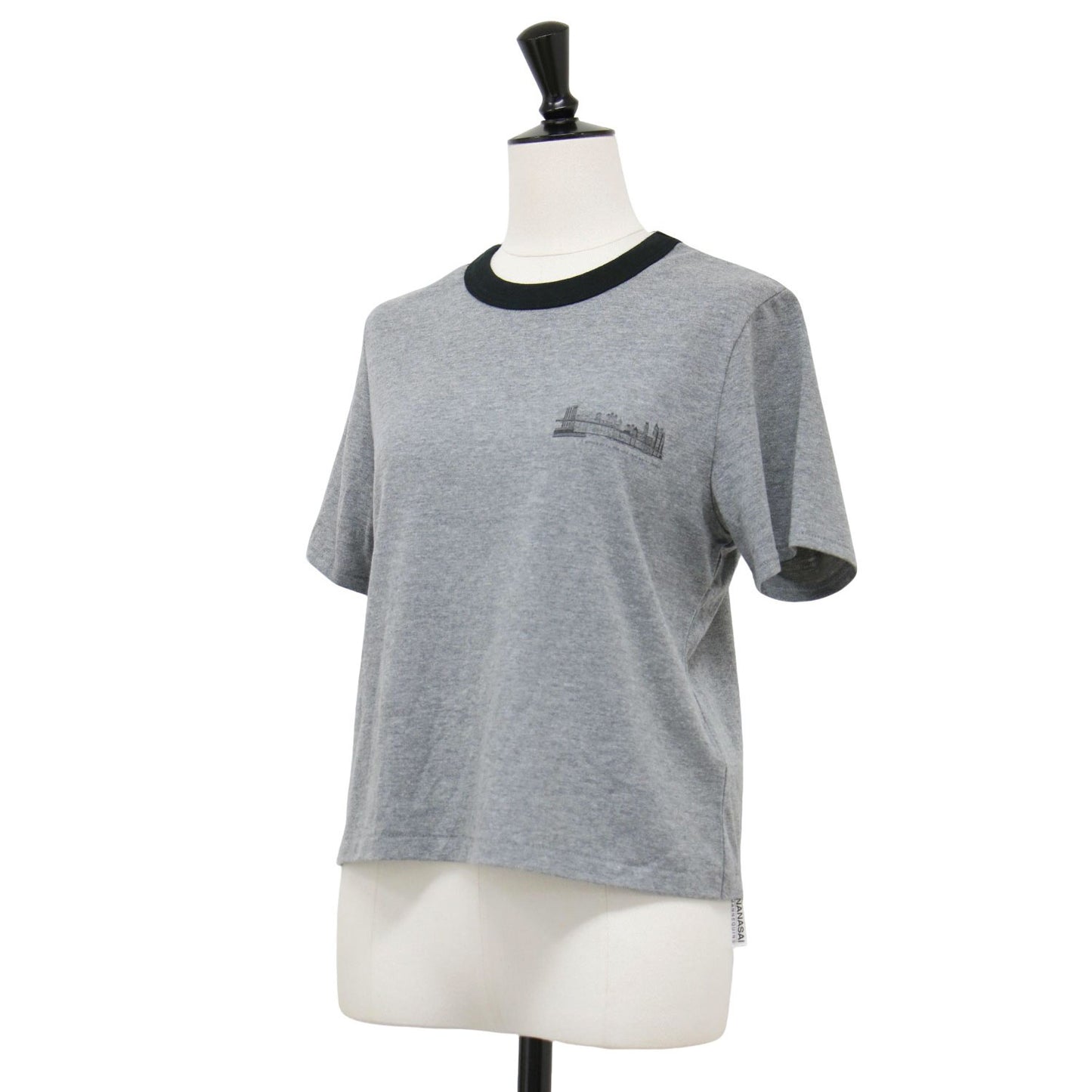 25春夏 リンガー ロゴ Tシャツ / カットソー ショート丈 半袖 クルーネック 配色 コットン