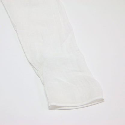 23春夏 メッシュ リネン ルーズ プルオーバー / ブラウス 長袖 ボートネック シアー