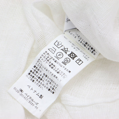 23春夏 メッシュ リネン ルーズ プルオーバー / ブラウス 長袖 ボートネック シアー