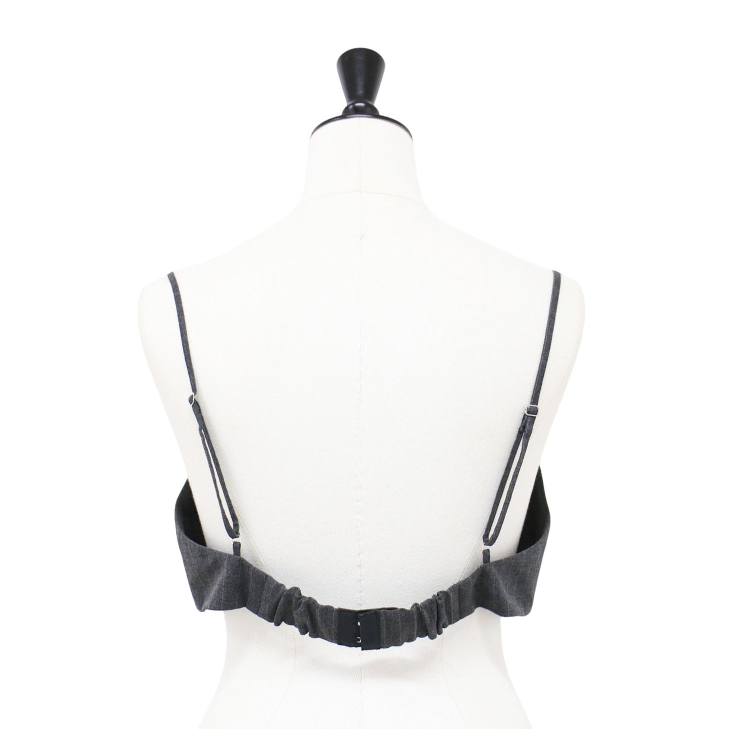 24春夏 ピンストライプ ビスチェ / キャミソール ショート丈 ポリエステル レーヨン