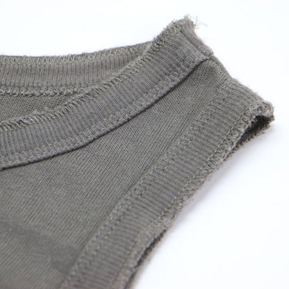 23春夏 天竺 アメスリ ロング ワンピース / ノースリーブ クルーネック カットソー素材 コットン