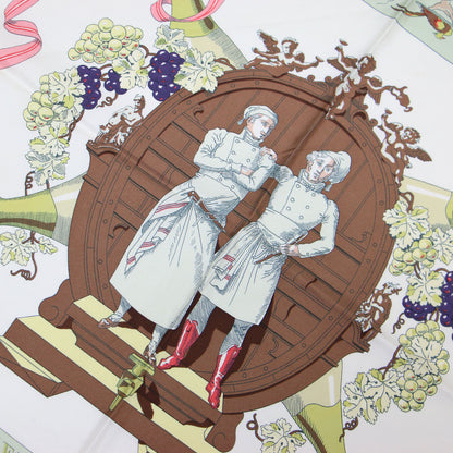 カレ90 シルク スカーフ フランス料理を讃えて / A LA GLOIRE DE LA CUISINE FRANCAISE