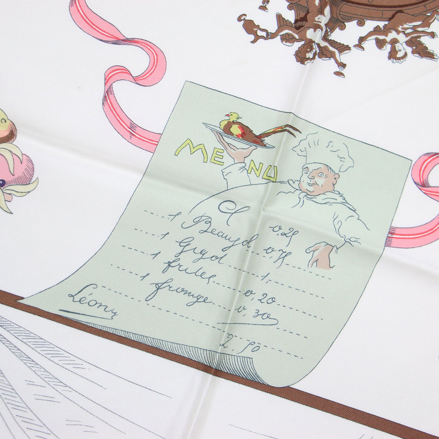 カレ90 シルク スカーフ フランス料理を讃えて / A LA GLOIRE DE LA CUISINE FRANCAISE