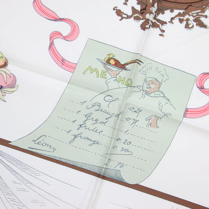 カレ90 シルク スカーフ フランス料理を讃えて / A LA GLOIRE DE LA CUISINE FRANCAISE