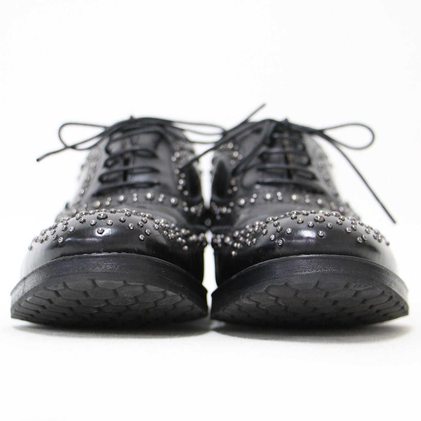 バーウッド メット ウィングチップ レースアップ シューズ / BURWOOD MET ドレスシューズ スタッズ付き カーフレザー